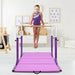 Kids Double Horizontal Bars - Purple | Gymnastic Parallel Bars - 220lbs Capacity COSTWAY - Little and Giant Explorers Costway