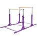 Kids Double Horizontal Bars - Purple | Gymnastic Parallel Bars - 220lbs Capacity COSTWAY - Little and Giant Explorers Costway