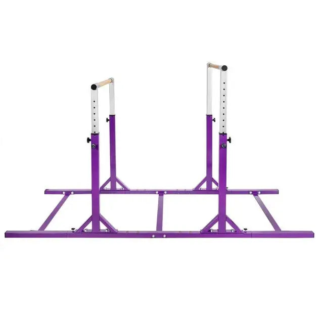 Kids Double Horizontal Bars - Purple | Gymnastic Parallel Bars - 220lbs Capacity COSTWAY - Little and Giant Explorers Costway