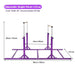 Kids Double Horizontal Bars - Purple | Gymnastic Parallel Bars - 220lbs Capacity COSTWAY - Little and Giant Explorers Costway
