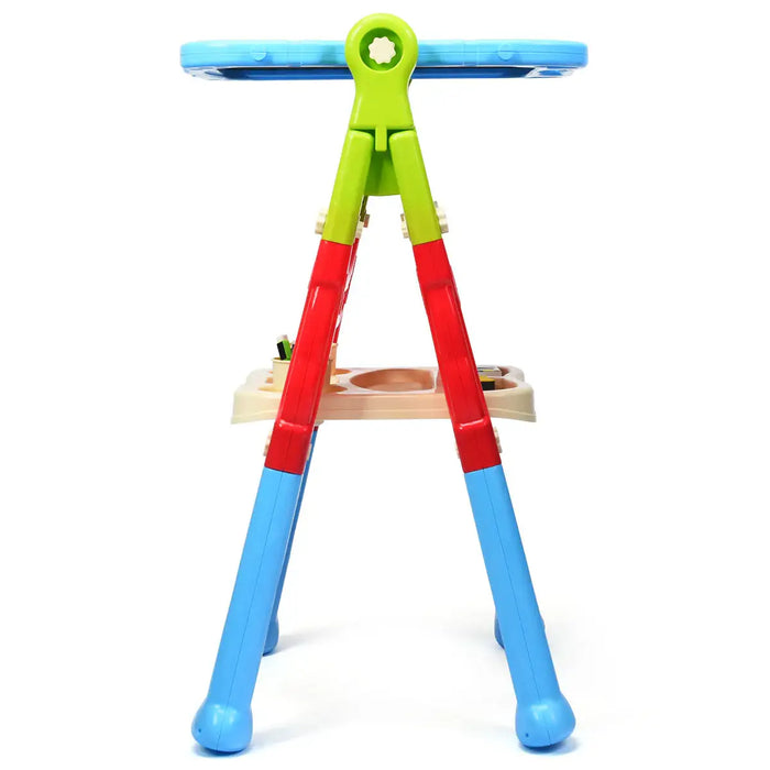 Kids Art Easel | 360° Rotating Design with Adjustable Height for Creative Activities - Little and Giant Explorers Costway