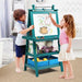 Double-Sided Art Easel with Paper Roll - Little and Giant Explorers Costway