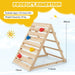 Double Sided Triangle Climber with Climbing Rocks - Little and Giant Explorers Costway