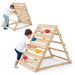 Double Sided Triangle Climber with Climbing Rocks - Little and Giant Explorers Costway