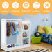 Kids Dress-Up Wardrobe - White | Mirror, Hanger and Storage Shelves COSTWAY - Little and Giant Explorers Costway