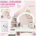 Kids Dressing Table and Chair Set – White | Dual-Colour LED Mirror and Storage AIYAPLAY - Little and Giant Explorers AIYAPLAY