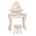 Kids Dressing Table and Stool Set – Pink | Includes 7 Play Accessories AIYAPLAY - Little and Giant Explorers AIYAPLAY