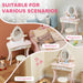 Kids Dressing Table and Stool Set – Pink | Includes 7 Play Accessories AIYAPLAY - Little and Giant Explorers AIYAPLAY