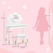 Kids Dressing Table Cloud Design with Mirror and Stool - Little and Giant Explorers AIYAPLAY