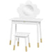 Kids Dressing Table Cloud Design with Mirror and Stool - Little and Giant Explorers AIYAPLAY