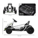 Drift Ride-On Racing Go Kart with 2 Speeds 24V in White - Little and Giant Explorers HOMCOM