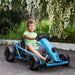 Drift Ride-On Racing Go Kart with 2 Speeds 24V in Blue - Little and Giant Explorers HOMCOM