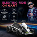 Drift Ride-On Racing Go Kart with 2 Speeds 24V in White - Little and Giant Explorers HOMCOM