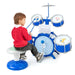 Kids Drum Set – Blue 5-Drum Jazz Kit with Stool | Educational Musical Toy for Ages 3+ COSTWAY - Little and Giant Explorers Costway