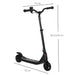 E-Scooter with Battery Display, Adjustable Height and Rear Brake in Black - Little and Giant Explorers HOMCOM