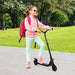 E-Scooter with Battery Display, Adjustable Height and Rear Brake in Black - Little and Giant Explorers HOMCOM