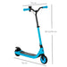 Kids E-Scooter with Battery Display, Adjustable Height and Rear Brake in Blue - Little and Giant Explorers HOMCOM