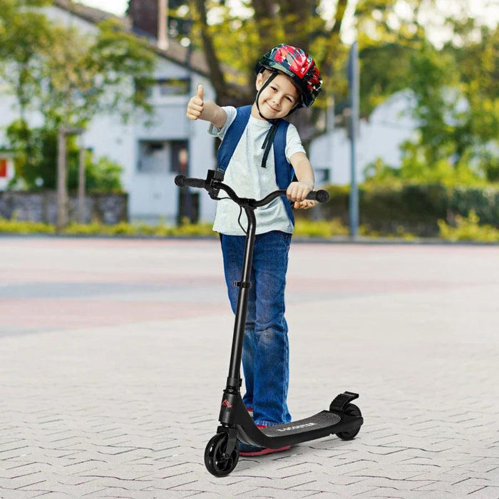 E-Scooter with Battery Display, Adjustable Height and Rear Brake in Black - Little and Giant Explorers HOMCOM