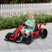 Kids Electric Go Kart with Adjustable Seat in Red 24V - Little and Giant Explorers HOMCOM