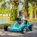 Kids Electric Go Kart with Music and Lights in Blue 6V - Little and Giant Explorers AIYAPLAY