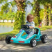 Kids Electric Go Kart with Music and Lights in Blue 6V - Little and Giant Explorers AIYAPLAY