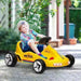 Kids Electric Go Kart with Music and Lights in Yellow 6V - Little and Giant Explorers AIYAPLAY