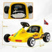 Kids Electric Go Kart with Music and Lights in Yellow 6V - Little and Giant Explorers AIYAPLAY