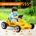 Kids Electric Go Kart with Music and Lights in Yellow 6V - Little and Giant Explorers AIYAPLAY