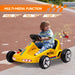 Kids Electric Go Kart with Music and Lights in Yellow 6V - Little and Giant Explorers AIYAPLAY