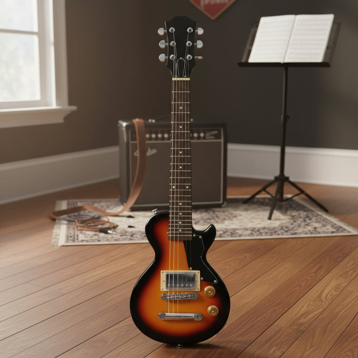 Electric Guitar for Kids with Bag in Brown and Black 3/4 30" - Little and Giant Explorers vidaXL