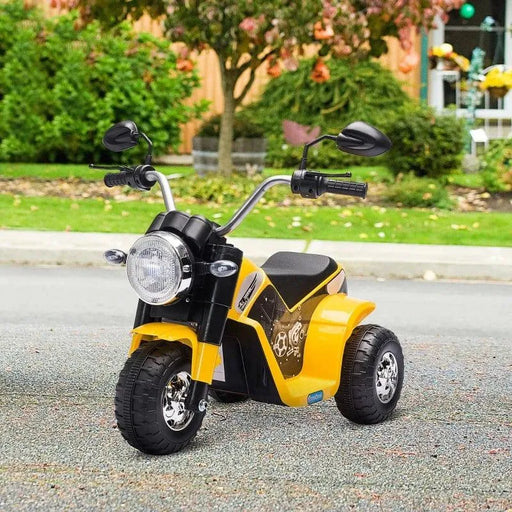 Kids Electric Motorbike 3 Wheels Ride On Toy with Horn, Headlights and Realistic Sounds 6V - Little and Giant Explorers HOMCOM