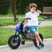 Kids Electric Motorbike with Training Wheels in Blue 12V - Little and Giant Explorers AIYAPLAY