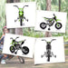 Kids Electric Motorbike with Training Wheels in Green 12V - Little and Giant Explorers AIYAPLAY