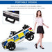 Kids Electric Police Car with Remote, Siren, Flashing Lights and USB Bluetooth 12V - Little and Giant Explorers HOMCOM