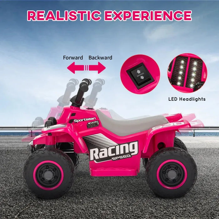 Kids Electric Quad ATV with Forward and Backward Functions in Pink 6V - Little and Giant Explorers AIYAPLAY