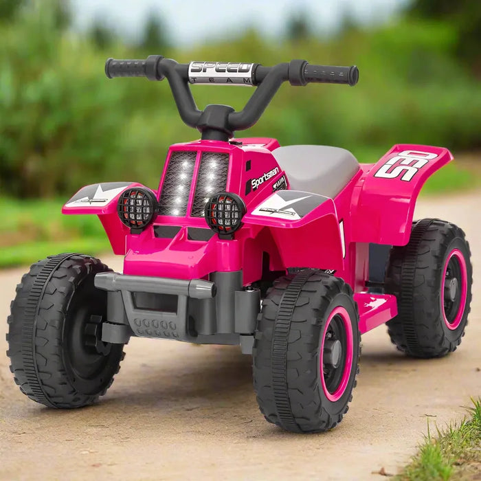 Kids Electric Quad ATV with Forward and Backward Functions in Pink 6V - Little and Giant Explorers AIYAPLAY