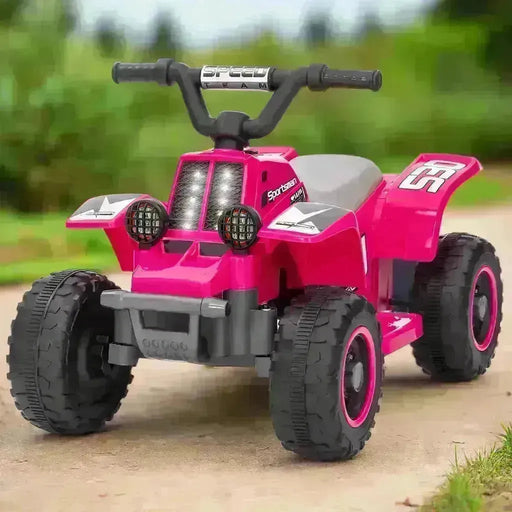 Kids Electric Quad ATV with Forward and Backward Functions in Pink 6V - Little and Giant Explorers AIYAPLAY