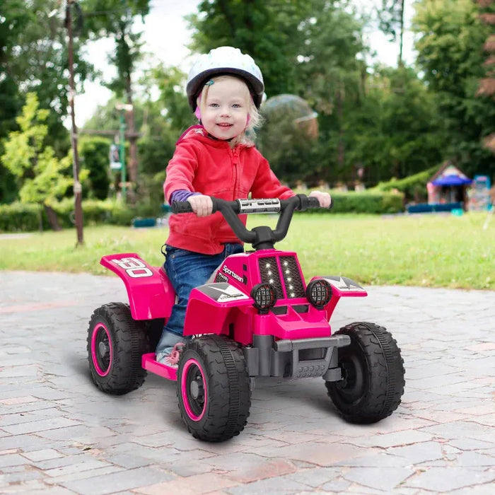 Kids Electric Quad ATV with Forward and Backward Functions in Pink 6V - Little and Giant Explorers AIYAPLAY