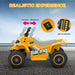 Kids Electric Quad ATV with Forward and Backward Functions in Yellow 6V - Little and Giant Explorers AIYAPLAY