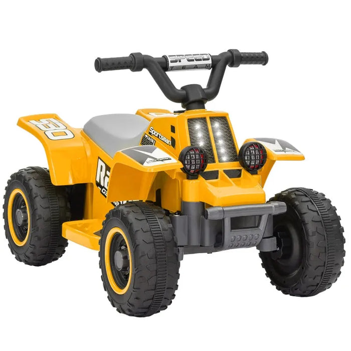 Kids Electric Quad ATV with Forward and Backward Functions in Yellow 6V - Little and Giant Explorers AIYAPLAY