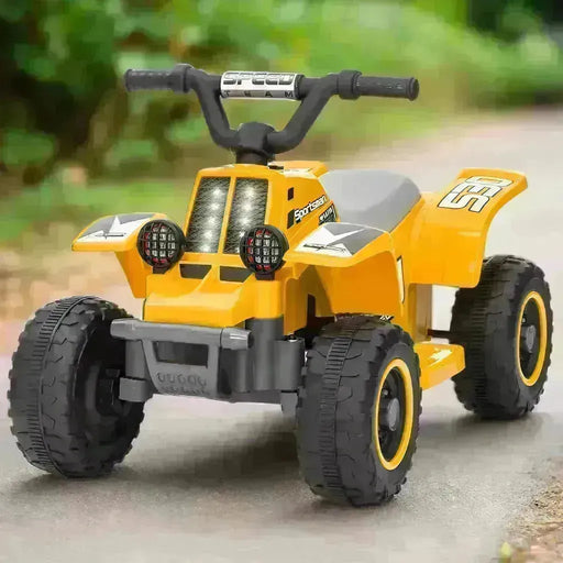 Kids Electric Quad ATV with Forward and Backward Functions in Yellow 6V - Little and Giant Explorers AIYAPLAY