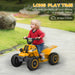 Kids Electric Quad ATV with Forward and Backward Functions in Yellow 6V - Little and Giant Explorers AIYAPLAY