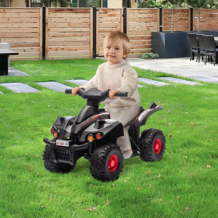 Kids Electric Quad Bike with Music and Forward Function in Black 6V - Little and Giant Explorers AIYAPLAY