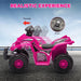 Kids Electric Quad Bike with Music and Forward Function in Pink 6V - Little and Giant Explorers AIYAPLAY