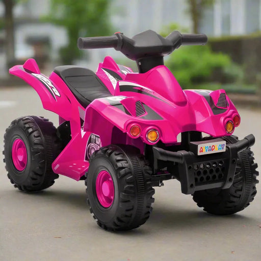 Kids Electric Quad Bike with Music and Forward Function in Pink 6V - Little and Giant Explorers AIYAPLAY