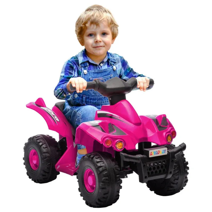 Kids Electric Quad Bike with Music and Forward Function in Pink 6V - Little and Giant Explorers AIYAPLAY