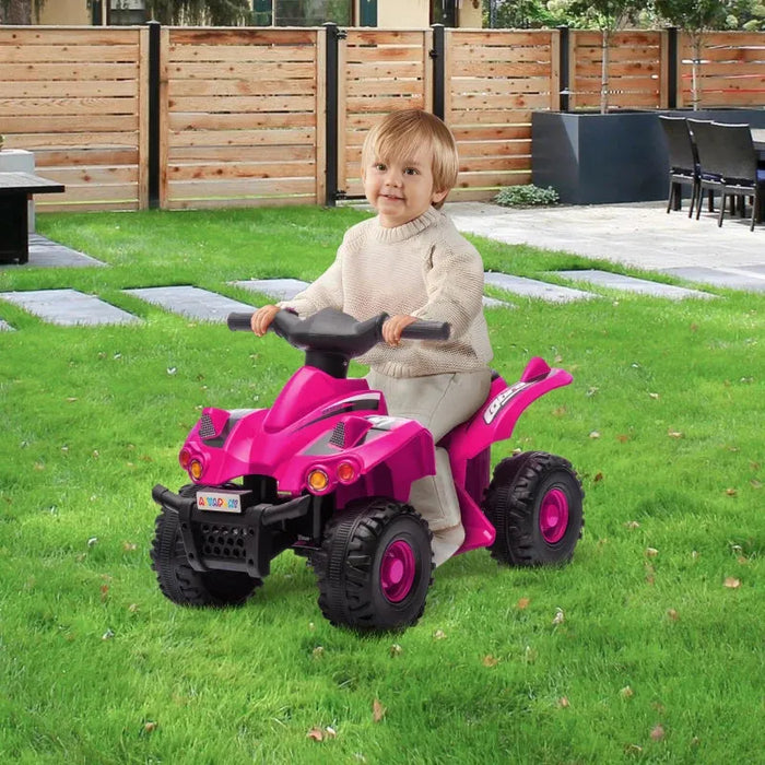 Kids Electric Quad Bike with Music and Forward Function in Pink 6V - Little and Giant Explorers AIYAPLAY