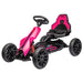 Electric Racing Go Kart with Forward Reversing and 2 Speeds 12V in Pink - Little and Giant Explorers HOMCOM