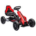 Electric Racing Go Kart with Forward Reversing and 2 Speeds 12V in Red - Little and Giant Explorers HOMCOM