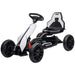 Kids Electric Racing Go Kart with Forward Reversing and 2 Speeds 12V in White - Little and Giant Explorers HOMCOM